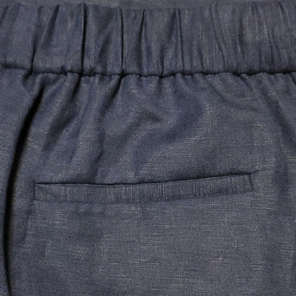 Nine West Linen Blend Elastic Waist Pants - Picture 5 of 7